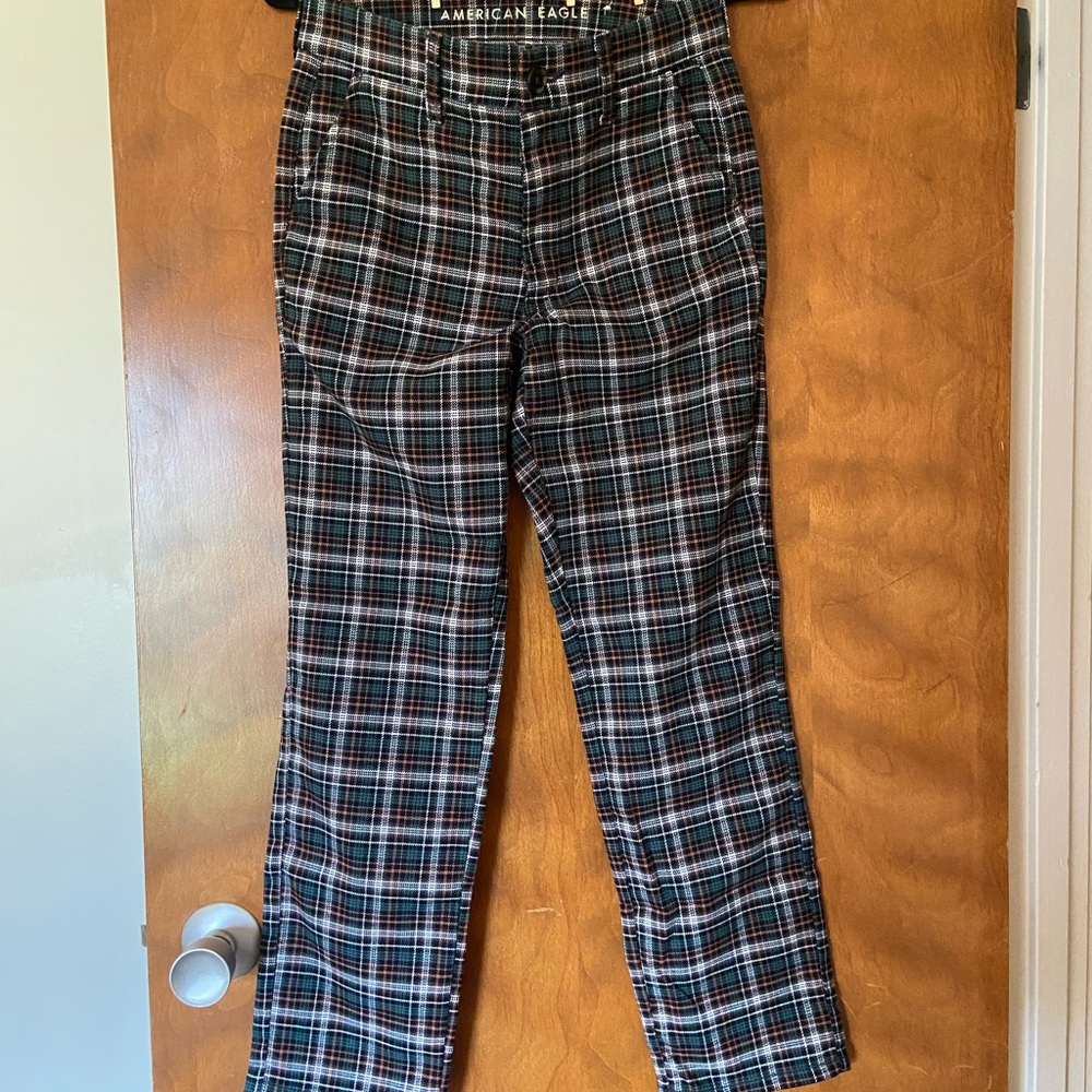 Casual plaid dress pants